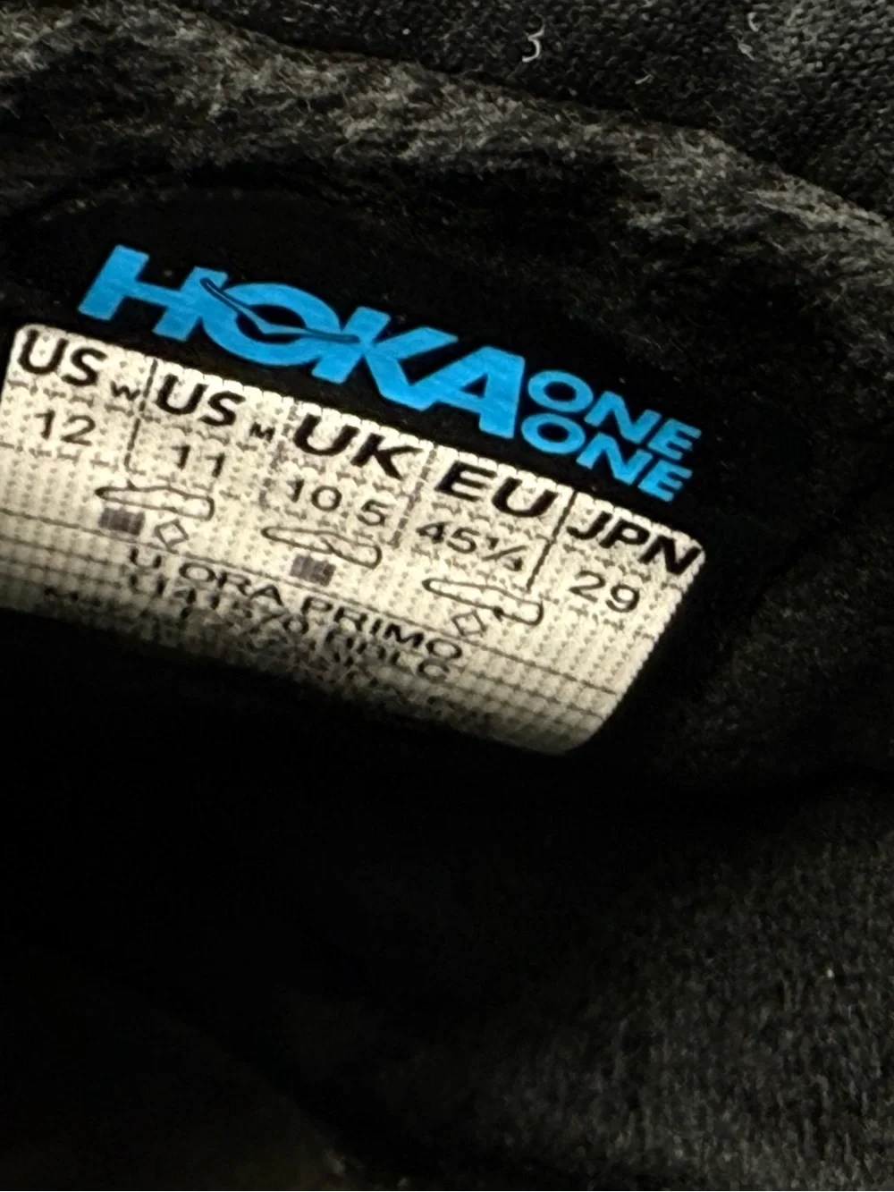 Hoka One One Black Primo shoes